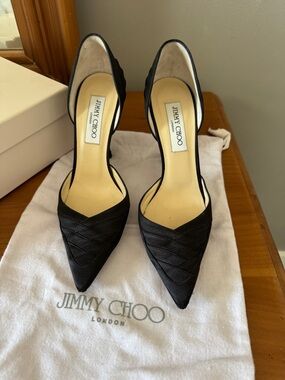 Jimmy Choo Black Pointed Toe D'Orsay Pumps